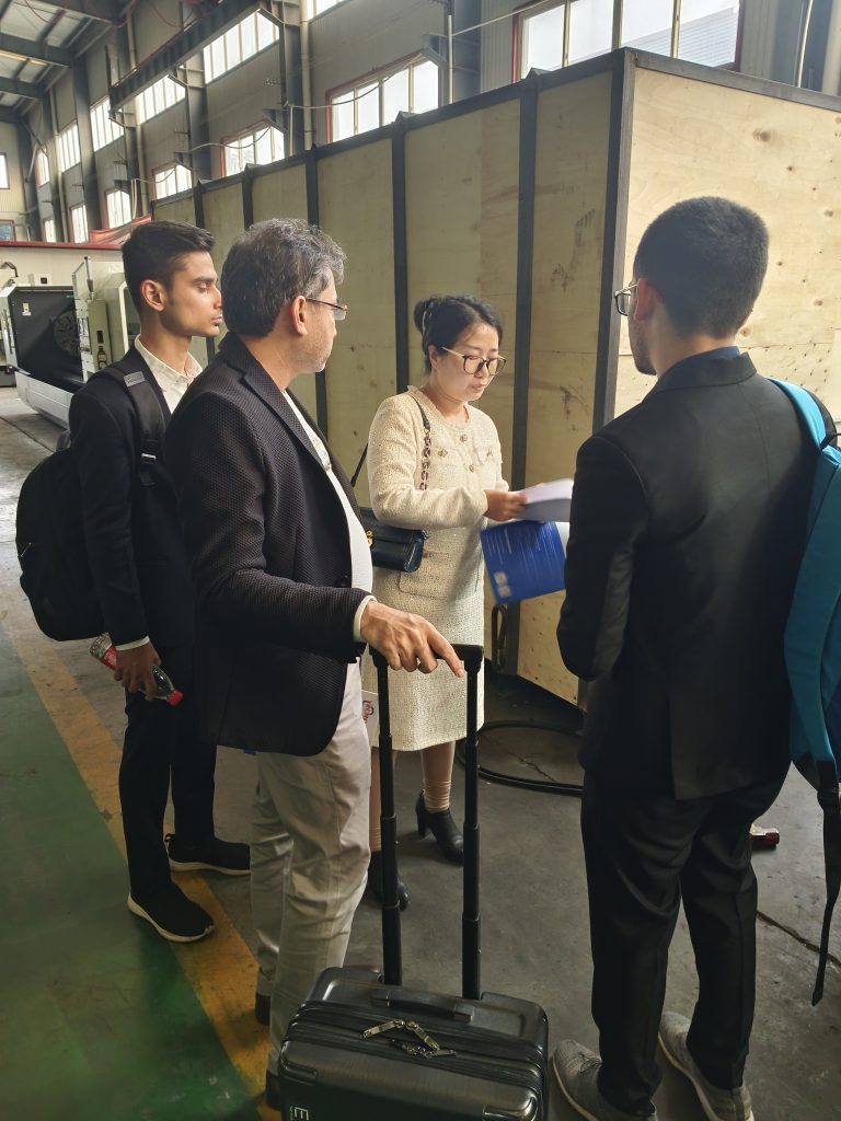 Indian Customer Visits Our CNC Machine Factory in China