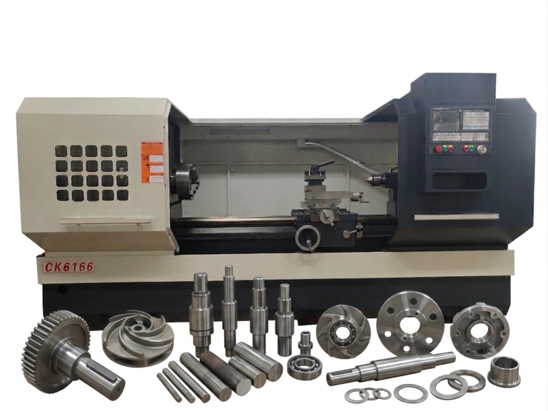 CK6166D Flat Bed CNC Lathe | Heavy Duty Metal Turning Lathe